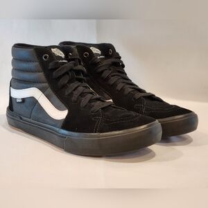🛹 Vans Bmx Sk8-Hi men's size 8.5 Black w/ white stripe and wafflecup gum sole